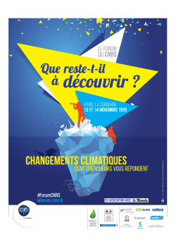 Conférence - Le Forum du CNRS
