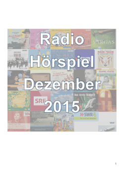 Hörspiele im Radio im Dezember