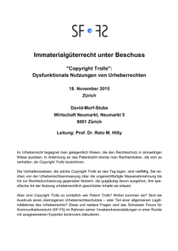 Immaterialg&uuml;terrecht unter Beschuss