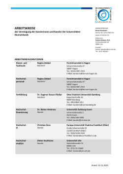 arbeitskreise - Kanzlerinnen und Kanzler