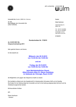 Grippeschutzimpfung 2015