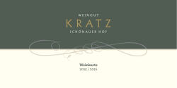 Weinkarte 2015 / 2016 - Weingut Kratz