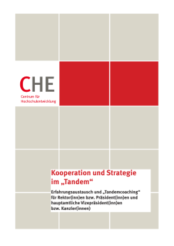 Kooperation und Strategie im „Tandem“