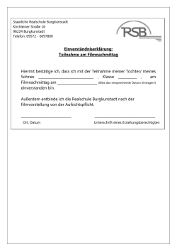 Einverständniserklärung Filmnachmittag