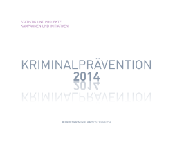 Jahresbericht Kriminalpr&auml;vention in &Ouml;sterreich 2014