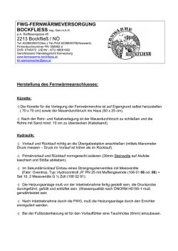 Herstellung des Fernw&auml;rmeanschlusses
