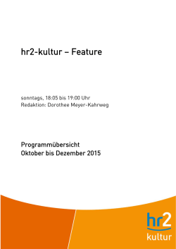 Features in hr2-kultur
