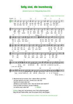 Selig sind, die barmherzig« - Hymne der KLJ zum WJT 2016 in Krakau