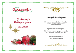 feiertagsprogramm - Hotel Glocknerhof