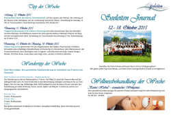 Donnerstag 15. Oktober 2015