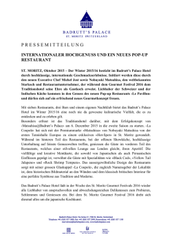 Internationaler Hochgenuss und ein neues Pop
