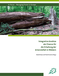 Integrative Ans&auml;tze als Chance f&uuml;r die Erhaltung der Artenvielfalt in