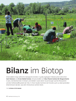 Bilanz im Biotop - Max-Planck