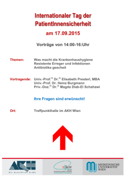 Internationaler Tag der PatientInnensicherheit