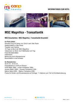 MSC Magnifica - Transatlantik