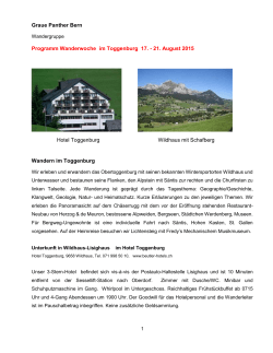 21. August 2015 Hotel Toggenburg Wildhaus mit Schafberg