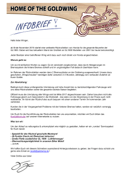 Infobrief zur aktuellen R&uuml;ckrufaktion - Bike City