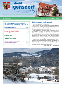 Ausgabe 2/2016 - Markt Igensdorf