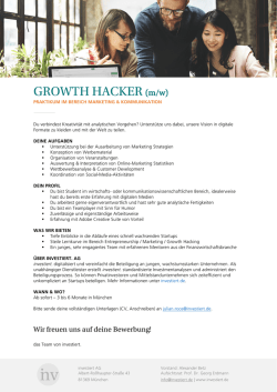 GROWTH HACKER (m/w)