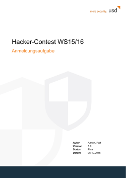 Hacker-Contest WS15/16