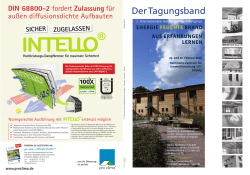Inhalt Tagungsband 2016 - 7. Internationale Holz[Bau]Physik