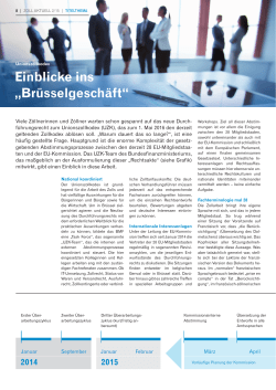 Einblicke ins &bdquo;Br&uuml;sselgesch&auml;ft&ldquo;