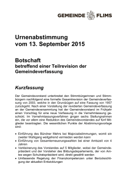 Urnenabstimmung vom 13. September 2015