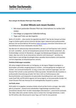 In einer Minute zum neuen Kunden