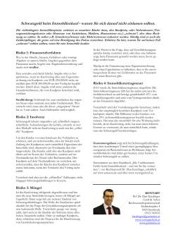 Schwarzgeld beim Immobilienkauf - vertragscheck vertragserrichtung