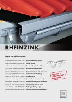 RHEINZINK&reg;-Drehhaltersystem
