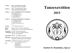 Tanzexerzitien - Institut St. Dominikus Speyer