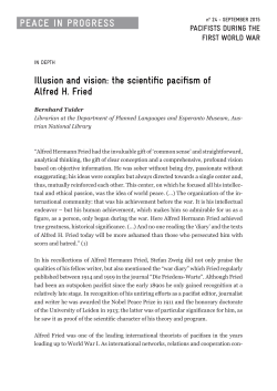 Illusion and vision: the scientific pacifism of Alfred H. Fried