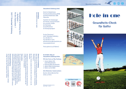 Hole in one - Ostseeklinik Sch&ouml;nberg-Holm