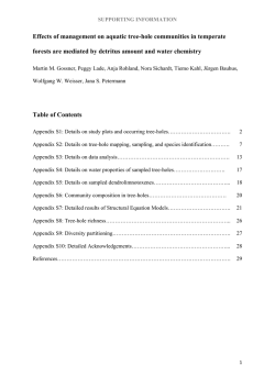 Effects of management on aquatic tree