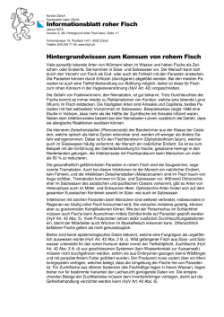 Hintergrundwissen zum Konsum von rohem Fisch