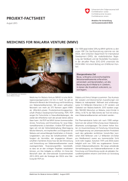 Medicine for Malaria venture (MMV) (Deutsch)