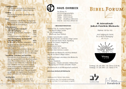 48. Internationale Jüdisch-Christliche Bibelwoche