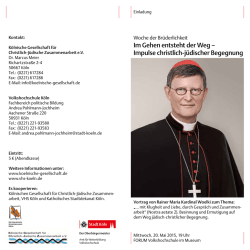 Im Gehen entsteht der Weg &ndash; Impulse christlich