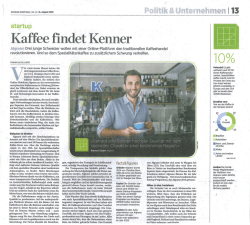 Kaffee ﬁndet Kenner
