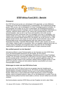 STEP Africa Fund 2015 – Bericht