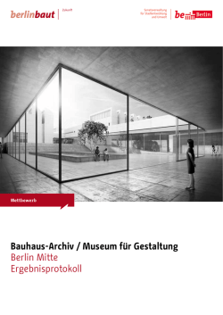 Wettbewerb Bauhaus-Archiv / Museum für Gestaltung
