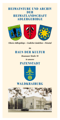 HEIMATSTUBE UND ARCHIV DER HEIMATLANDSCHAFT