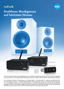nuFunk Drahtloser Musikgenuss auf h&ouml;chstem Niveau