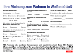 Ihre Meinung zum Wohnen in Wolfenb&uuml;ttel?