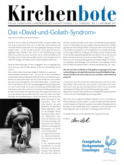 Das «David-und-Goliath-Syndrom