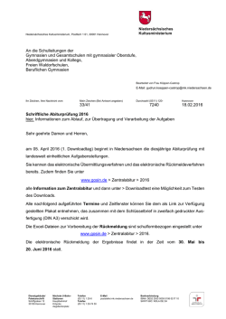 Informationen zum Ablauf, zur &Uuml;bertragung und Verarbeitung der