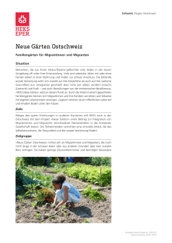 Neue Gärten Ostschweiz