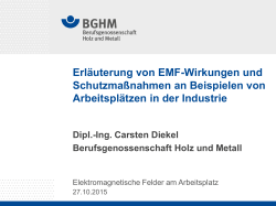 EMF-Wirkungen und Schutzmaßnahmen an Industriearbeitsplätzen