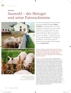 Sauwohl – der Metzger und seine Patenschweine