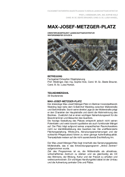 max-josef-metzger-platz - Fakultät VI Planen Bauen Umwelt